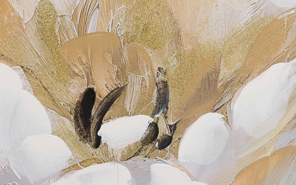 Foto 4 Set de 2 Cuadros FLORES ABSTRACTAS, 80x80